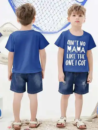 Walmart CARETOO Toddler Boy Clothes Casual Outfits Short Sleeve T Shirt Tee Denim Shorts Cotton Fabric Set offer