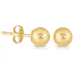 Walmart 10K Yellow Gold 4mm Ball Stud Earrings offer