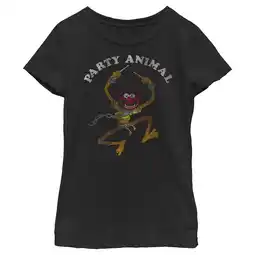 Walmart Girl's The Muppets Animal Party Graphic Tee Black X Large offer