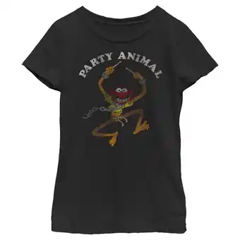 Walmart Girl's The Muppets Animal Party Graphic Tee Black X Large offer