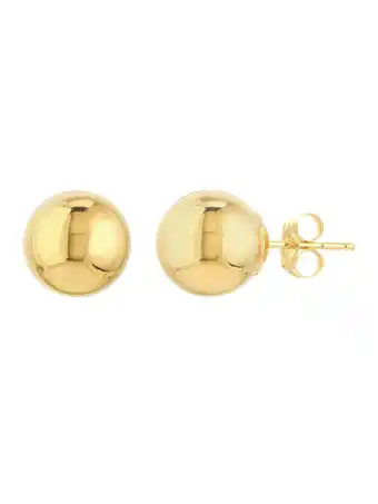 Walmart 14kt Yellow Gold Women's 10mm Ball Stud Earrings With Post and Butterfly Closure offer