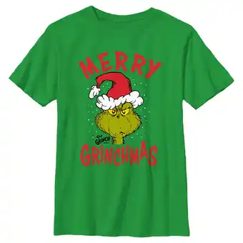 Walmart Boy's Dr. Seuss Merry Grinchmas Graphic T-Shirt offer