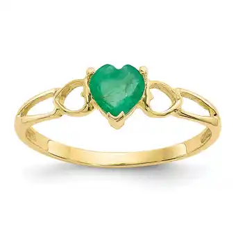 Walmart Primal Gold 10 Karat Yellow Gold Genuine Emerald Birthstone Ring offer