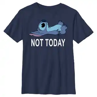 Walmart Boy's Lilo & Stitch Not Today Graphic Tee Navy Blue X Small offer