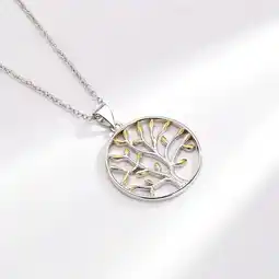 Walmart Sterling Silver Two-Tone Tree of Life Pendant Necklace offer