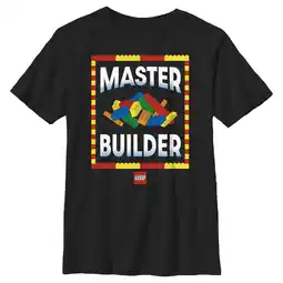 Walmart Boy's LEGO Master Builder Poster Graphic Tee Black Small offer