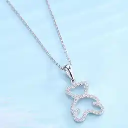 Walmart Sterling Silver Teddy Bear Necklace with crystals from Swarovski offer