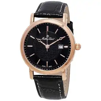 Walmart Mathey-Tissot City Black Dial Black Leather Men's Watch H611251PN offer