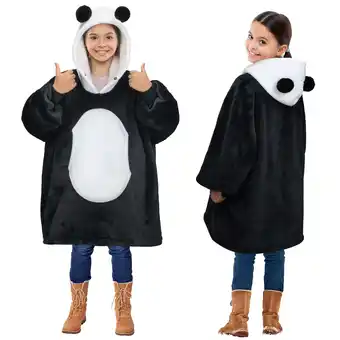 Walmart Panda Oversized Sherpa Hoodie Blanket Sweatshirt for Women offer