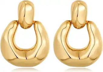 Walmart HESSAWELL Gold Dangle Earrings for Women, 2 Pieces offer