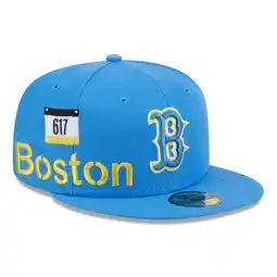 Walmart Men's New Era Light Blue Boston Red Sox City Connect Icon 59FIFTY Fitted Hat offer