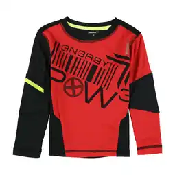 Walmart Reebok Boys Power Long Sleeve Graphic T-Shirt, Red, Little Kids (4-7), XXS (4) offer