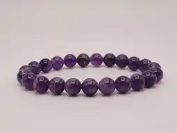 Walmart Natural Amethyst Bracelet, Handmade Semi Precious Gemstone 8mm offer