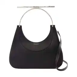 Walmart Alexander Mcqueen Women's Cross Bar Purse - Leather - Black/Silver Black offer