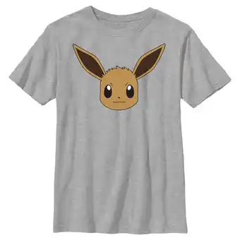 Walmart Boy's Pokemon Eevee Face Graphic Tee Athletic Heather Small offer