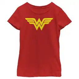 Walmart Girl's Wonder Woman Classic Logo Graphic Tee Red X Large offer