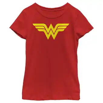 Walmart Girl's Wonder Woman Classic Logo Graphic Tee Red X Large offer