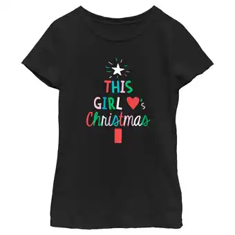 Walmart Girl's Lost Gods This Girl Loves Christmas Graphic Tee Black Small offer