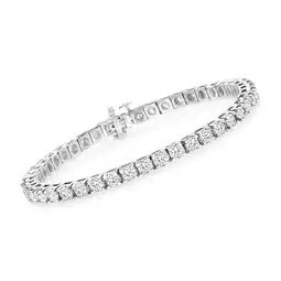 Walmart Ross-Simons 7.00 ct. t.w. Diamond Tennis Bracelet in 14kt White Gold, Women's, Adult offer