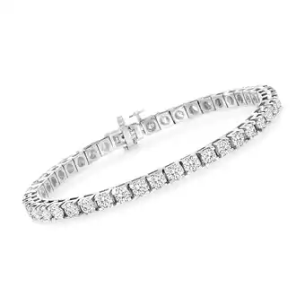 Walmart Ross-Simons 7.00 ct. t.w. Diamond Tennis Bracelet in 14kt White Gold, Women's, Adult offer