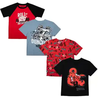 Walmart Dungeons & Dragons Youth Boys 4- Pack Tees-XL offer