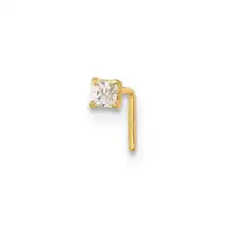 Walmart 14K Yellow Gold 22 Gauge 2.5 mm Square CZ Nose Stud offer