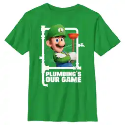 Walmart Boy's The Super Mario Bros. Movie Luigi Plumbing's Our Game Graphic Tee Kelly Green Small offer