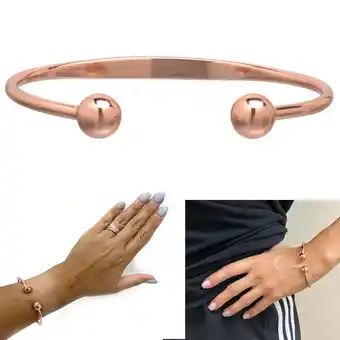 Walmart TONAIN Unisex Adjustable Traditional Ball Cuff Copper Bracelet offer