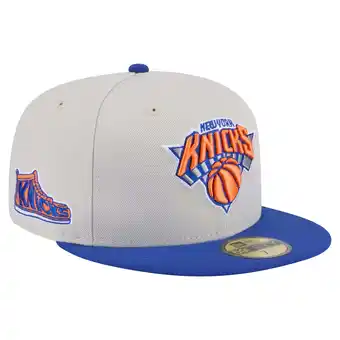 Walmart Men's New York Knicks New Era Stone Victory Grove Vintage Sidepatch Sneaker 59FIFTY Fitted Hat offer