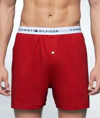 Walmart Men's Tommy Hilfiger 09T3108 Basic 100% Cotton Knit Boxer (Mahogany S) offer