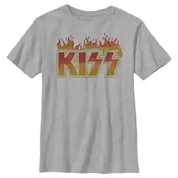 Walmart Boy's KISS Fired Up Graphic Tee Athletic Heather Medium offer