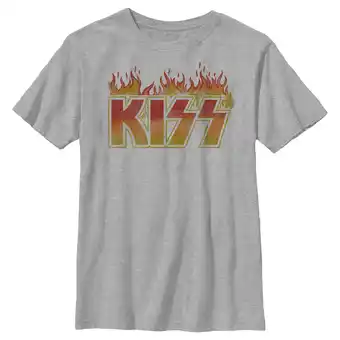 Walmart Boy's KISS Fired Up Graphic Tee Athletic Heather Medium offer