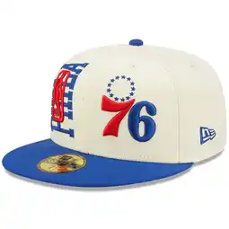 Walmart Men's New Era Cream/Royal Philadelphia 76ers 2022 NBA Draft 59FIFTY Fitted Hat offer