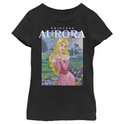 Walmart Girl's Sleeping Beauty Aurora and the Fairy Godmothers Graphic Tee Black Medium offer