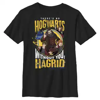 Walmart Boy's Harry Potter No Hogwarts Without Hagrid Graphic Tee Black X Large offer