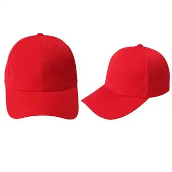 Walmart Qlueeu Clearance Baseball Caps Baseball Cap Blank Hat Solid Color Adjustable Hat Red offer