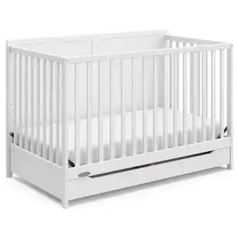 Walmart Graco Melrose 5-in-1 Convertible Baby Crib with Drawer, White offer