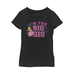 Walmart Girl's Nintendo Princess Peach Big Sis Graphic Tee Black Medium offer