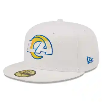 Walmart Men's New Era White Los Angeles Rams Omaha 59FIFTY Fitted Hat offer