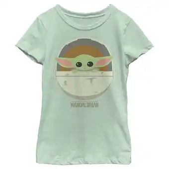 Walmart Girl's Star Wars: The Mandalorian The Child Cartoon Art Bassinet Graphic Tee Mint Medium offer