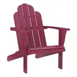 Walmart Hawthorne Collections Traditional Wood Outdoor Chair with Arm Rests in Red offer