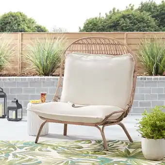 Walmart Better Homes & Gardens Willow Sage Outdoor Wicker Patio Cuddle Chair, Brown offer