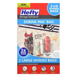 Walmart Hefty SHRINK-PAK 2 Large Divided Vacuum Bags offer