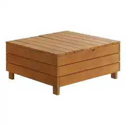 Walmart Barton Outdoor Natural Eucalyptus Wood Coffee Table with Lift Top Storage offer