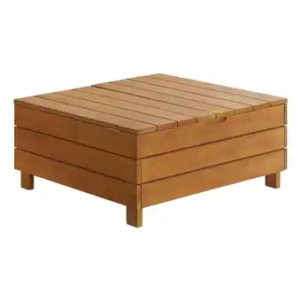 Walmart Barton Outdoor Natural Eucalyptus Wood Coffee Table with Lift Top Storage offer