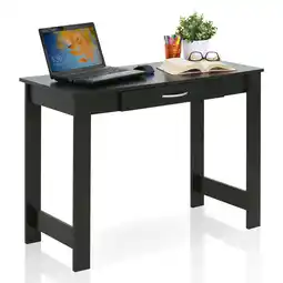 Walmart Furinno Jaya Writing Desk with Drawer, 15108BKW offer