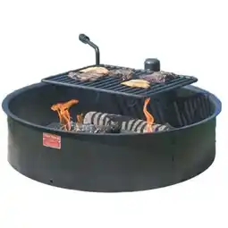 Walmart Pilot Rock 30 Inch Steel Ground Fire Pit Ring and Cooking Grate, Black offer