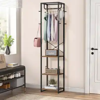 Walmart JOZ Freestanding Coat Rack with ShelfHall Tree for Hallway or Living Room Entryway Furniture offer