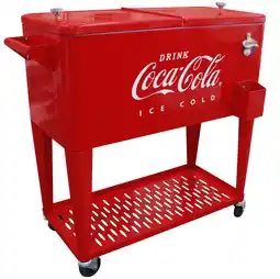 Walmart Leigh Country CP 98126 Metal 80 Qt. Coca-Cola Outdoor Patio Cooler with Tray - Red offer