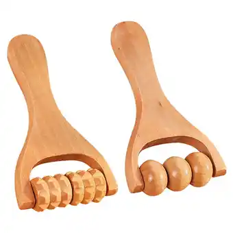 Walmart 2Pcs Manual Massage Roller Massage Roller Muscle Roller Wooden Massage Roller Massage Roller Tool offer